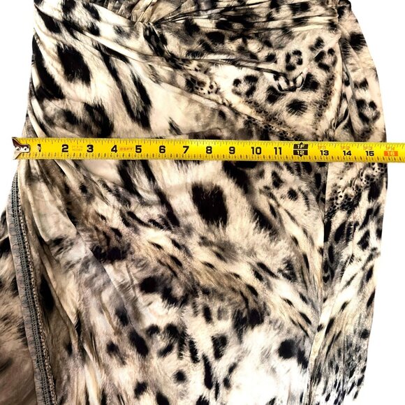 Camilla Leopard Print One-Shoulder Jersey Dress Embellished Snow Whispers Large - Picture 16 of 16